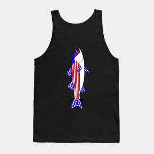 American Flag Striped bass The American Striper Tank Top